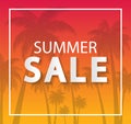 Summer Sale design template website banner, Sale promotional material for social media, poster, email, newsletter, ad, leaflet Royalty Free Stock Photo