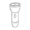 Flashlights torch with Hand drawn vector illustration