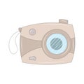 Simple Camera with Hand drawn vector illustration