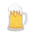 A glass of Beer, colored Hand drawn vector illustration