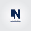 Initial Letter LN Logo - Simple Business Logo for Alphabet L and N