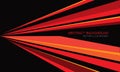 Abstract red yellow orange line speed triangle shape direction on black design modern futuristic background vector Royalty Free Stock Photo