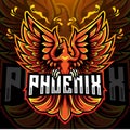 Phoenix esport mascot logo design Royalty Free Stock Photo