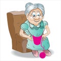 Grandma Cartoon Character and Illustration