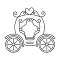 Hand Drawn of Wedding carriage vector illustration