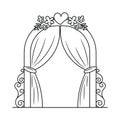 Simple Wedding arch Decoration vector illustration Royalty Free Stock Photo