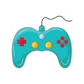 Classic game controller joystick colored vector illustration