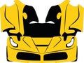 FERRARI YELLOW CAR IMAGE WITH EPS VECTOR