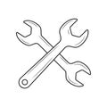 Wrench Mechanical Tools Hardware vector illustration