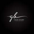 Initial Letter GB Logo - Hand Drawn Signature Style Logo