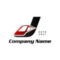 Modern and Stylish Initial J Train Royalty Free Stock Photo