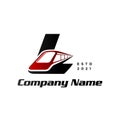 Modern and Stylish Initial L Train Royalty Free Stock Photo