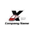 Modern and Stylish Initial X Train Royalty Free Stock Photo