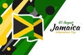 August 6, Independence day of Jamaica vector illustration.