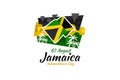 August 6, Independence day of Jamaica vector illustration.