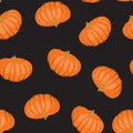 Seamless pattern of colorful pumpkins. Perfect for fall, Thanksgiving, holidays, fabric, textile. Royalty Free Stock Photo