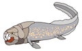 dunkleosteus fish dinosaur ancient vector illustration transparent background Royalty Free Stock Photo