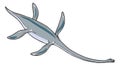 elasmosaurus dinosaur ancient vector illustration transparent background Royalty Free Stock Photo
