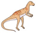 heterodontosaurus dinosaur ancient vector illustration transparent background