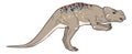 leptoceratops dinosaur ancient vector illustration transparent background