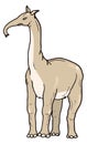 macrauchenia elephant dinosaur ancient vector illustration transparent background Royalty Free Stock Photo