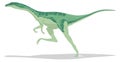 ornithomimus dinosaur ancient vector illustration transparent background Royalty Free Stock Photo