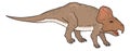 protoceratops dinosaur ancient vector illustration transparent background Royalty Free Stock Photo