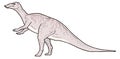 shantungosaurus dinosaur ancient vector illustration transparent background