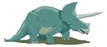triceratops dinosaur ancient vector illustration transparent background Royalty Free Stock Photo