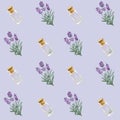 Print pattern oil lavander health relax Royalty Free Stock Photo