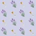 Print pattern oil lavander health relax