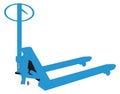 blue floor jack tool vector illustration transparent background