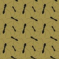 Seamless pattern ants in nature Royalty Free Stock Photo