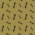 Seamless pattern ants in nature