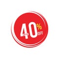 40% Discount Icons, 40% Discount Vector, up to 40% off