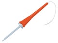soldering pencil iron tool vector illustration transparent background Royalty Free Stock Photo