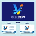 Letter V Plane Logo Design Vector Graphic Icon