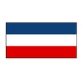 Former flag of Yugoslavia rectangle vector icon