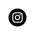 High resolution image of black & white Instagram icon