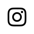 High resolution image of black & white Instagram icon Royalty Free Stock Photo