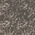 Digital camo background. Seamless camouflage pattern. Military texture. Desert brown color. Vector Royalty Free Stock Photo