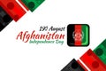 August 19, Happy Independence Day of Afghanistan vector illustration.