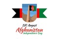 August 19, Happy Independence Day of Afghanistan vector illustration.