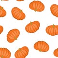 Seamless pattern of colorful pumpkins. Perfect for fall, Thanksgiving, holidays, fabric, textile. Royalty Free Stock Photo