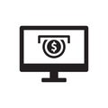 online money payment icon - internet Banking computer icon Royalty Free Stock Photo