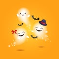 Cute happy ghosts. Happy Halloween.