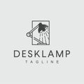 Table lamp Logo light furniture outline icon. Desk lamp simple line vector icon Symbol logo illustration. linear style sign for mo Royalty Free Stock Photo