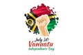 July 30, Independence day of Vanuatu vector illustration.