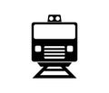 Train icon vector, locomotive vehicle image