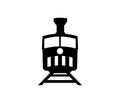 Train icon vector, locomotive vehicle image Royalty Free Stock Photo